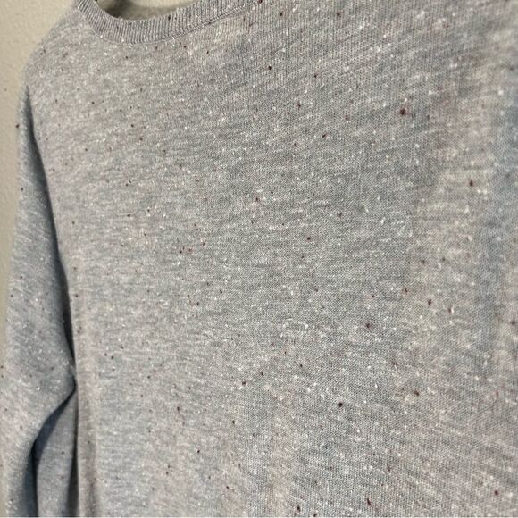 Caslon V-Neck Sweater Size Large Grey White & Purple Speckles Alpaca/Wool Blend - Picture 15 of 16